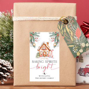 Backen Spirituosen Helle Weihnachtsgeschenk Aufkle Rechteckiger Aufkleber