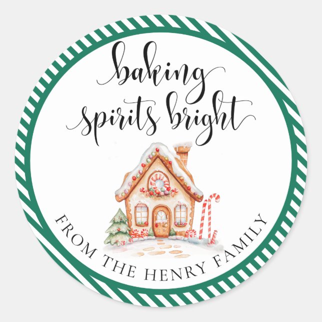 Backen Spirituosen Helle Weihnachtsgeschenk Aufkle Runder Aufkleber (Vorderseite)