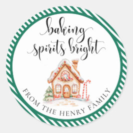 Backen Spirituosen Helle Weihnachtsgeschenk Aufkle Runder Aufkleber