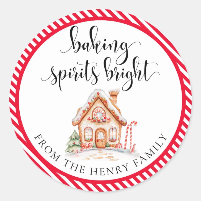 Backen Spirituosen Helle Weihnachtsgeschenk Aufkle Runder Aufkleber (Vorderseite)