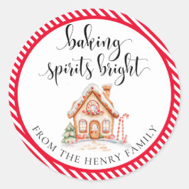 Backen Spirituosen Helle Weihnachtsgeschenk Aufkle Runder Aufkleber