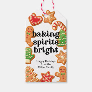 Backen Spirituosen Helle Weihnachtskochtetags Geschenkanhänger