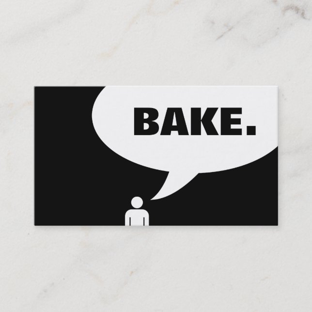 BACKEN. Sprechblase Visitenkarte (Vorderseite)