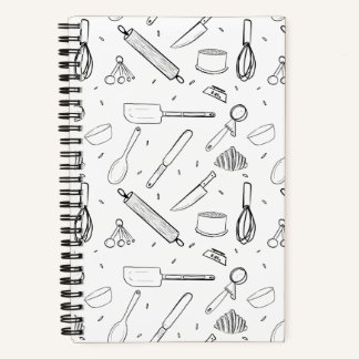 Backen Utensil Gemustert Notizbuch