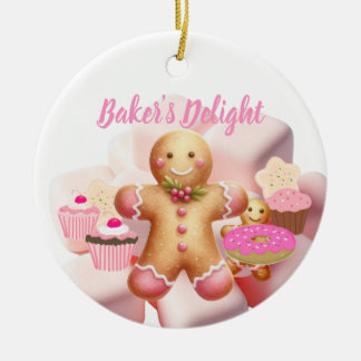 Backen von Feiertagsleckereien Gingerbread-Mann Keramik Ornament
