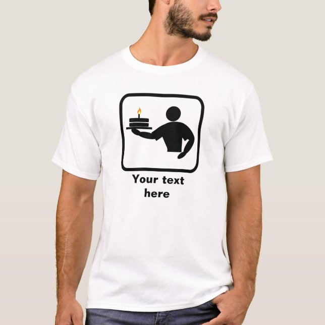 Backen von Menschen mit Kuchenbild — Anpassen T-Shirt (Vorderseite)