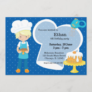 Backen * Wählen Sie Ihre Hintergrundfarbe Einladung