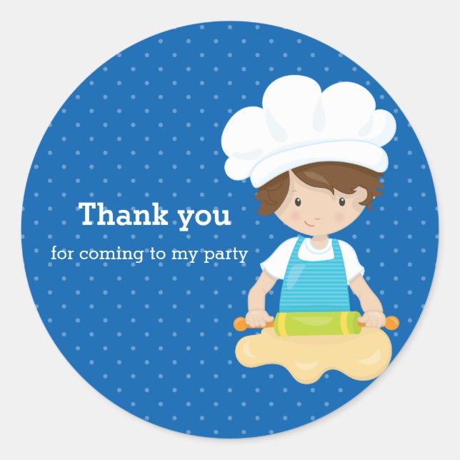 Backen * Wählen Sie Ihre Hintergrundfarbe Runder Aufkleber (Vorderseite)