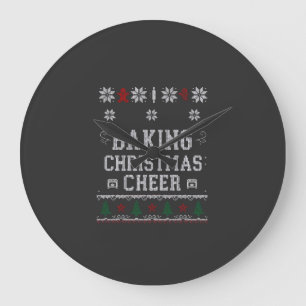 Backen Weihnachtsfreude Lebkuchen Ofen Strickmuste Große Wanduhr
