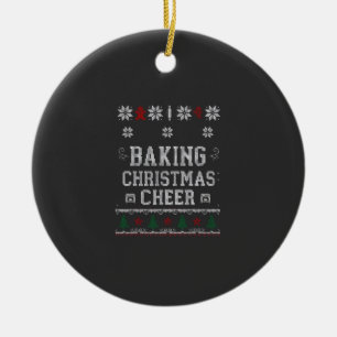 Backen Weihnachtsfreude Lebkuchen Ofen Strickmuste Keramik Ornament