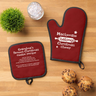 Backen Weihnachtsgeschenk Ofenhandschuh & Topflappen-Set