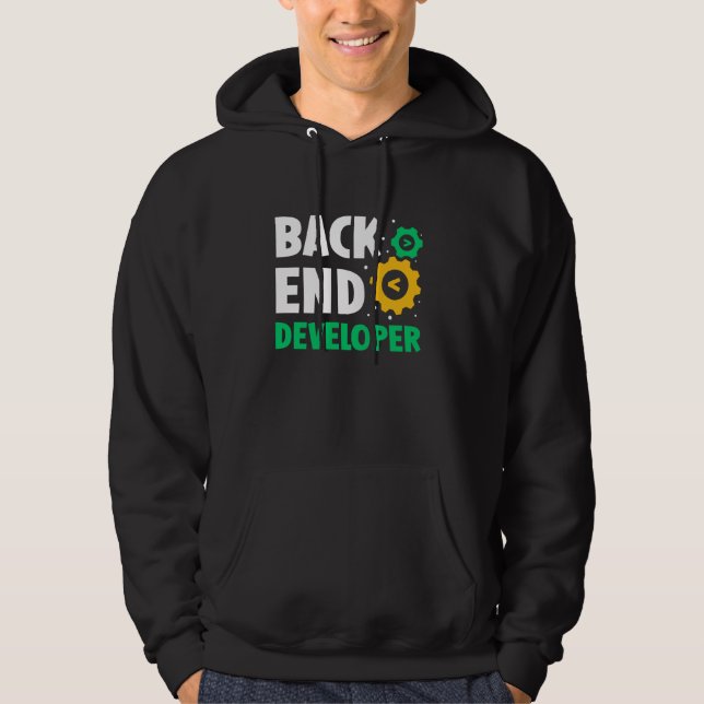 Backend-Entwickler-Code-Programmierer-Redewendunge Hoodie (Vorderseite)