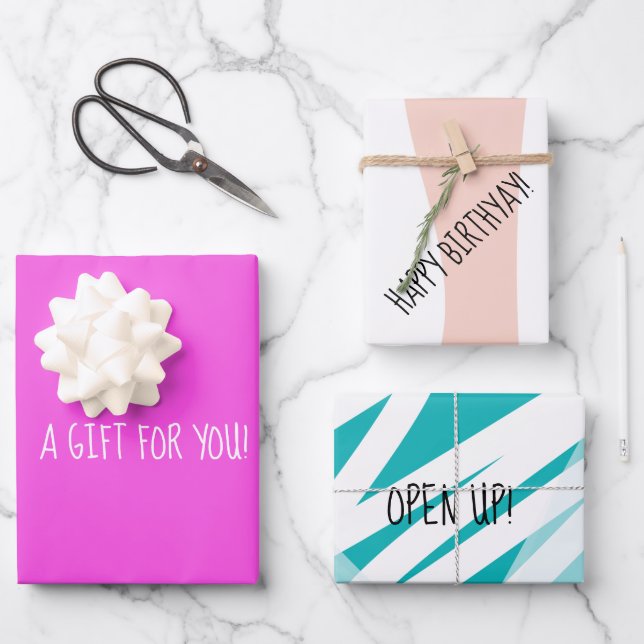 Backenpapier Geschenkpapier Set (Vorderseite)