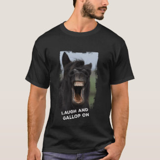Backenzähne auf dem Display Laugh und Gallop Junge T-Shirt