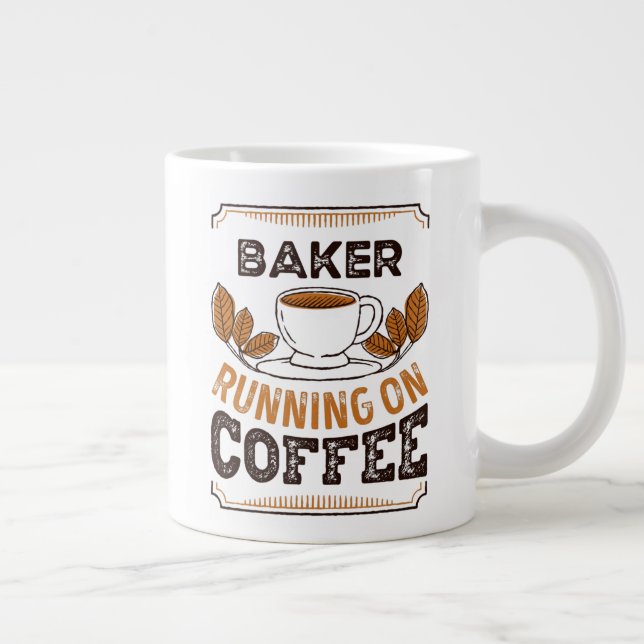 Bäcker auf dem Coffee-Coffein-Geschenk Jumbo-Tasse (Rechts)