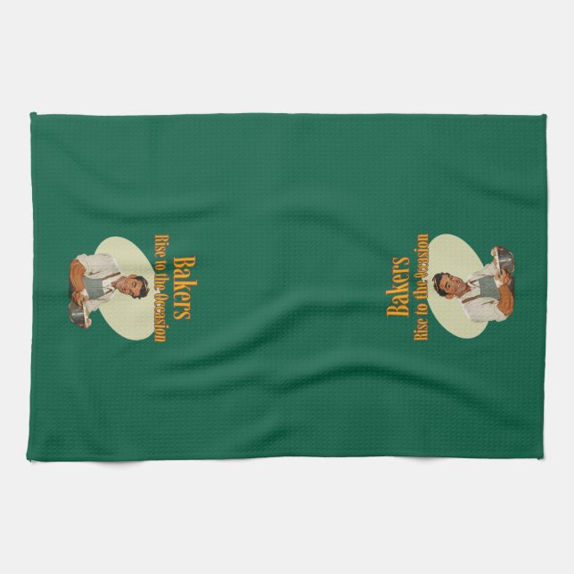 Bäcker aufgepasst Küchenhandtuch Geschirrtuch (Horizontal)