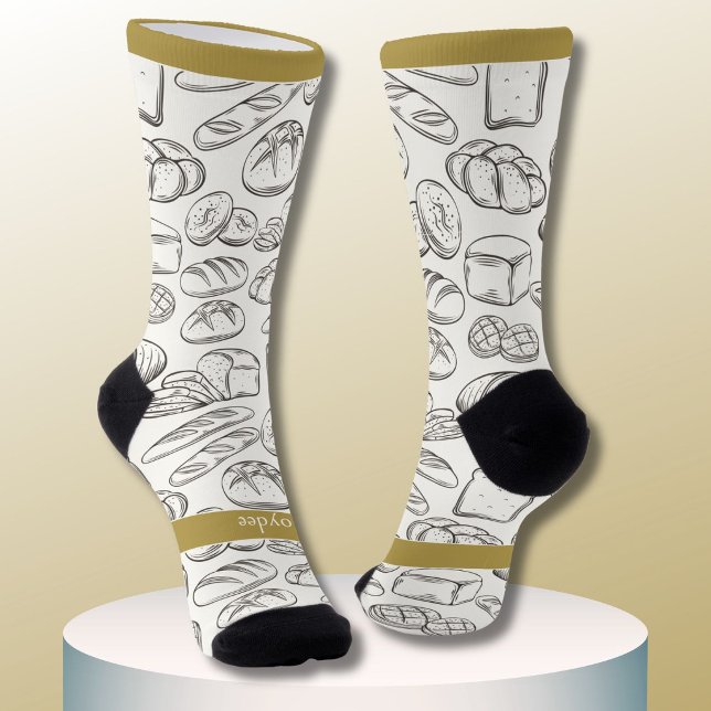 Bäcker backen Brot und Gebäck, Erntedankfest Socken (Von Creator hochgeladen)