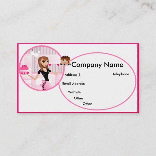 Bäcker-/Bäckerei-/Gebäck-Kochs-Geschäfts-Karten Visitenkarte (Vorderseite)