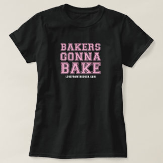 Bäcker, die gehen, - rosa Druck zu backen T-Shirt