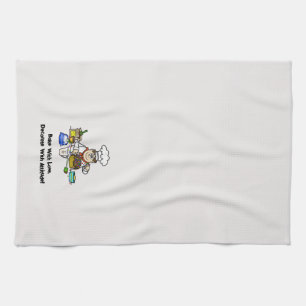 Bäcker, die Küchenhandtücher schmücken Geschirrtuch