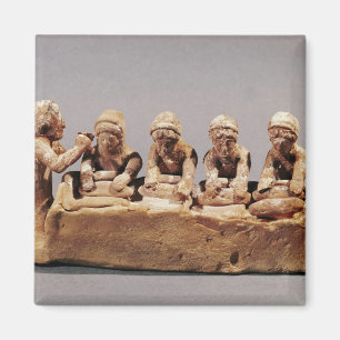 Bäcker, die Teig bei Thebes kneten Magnet