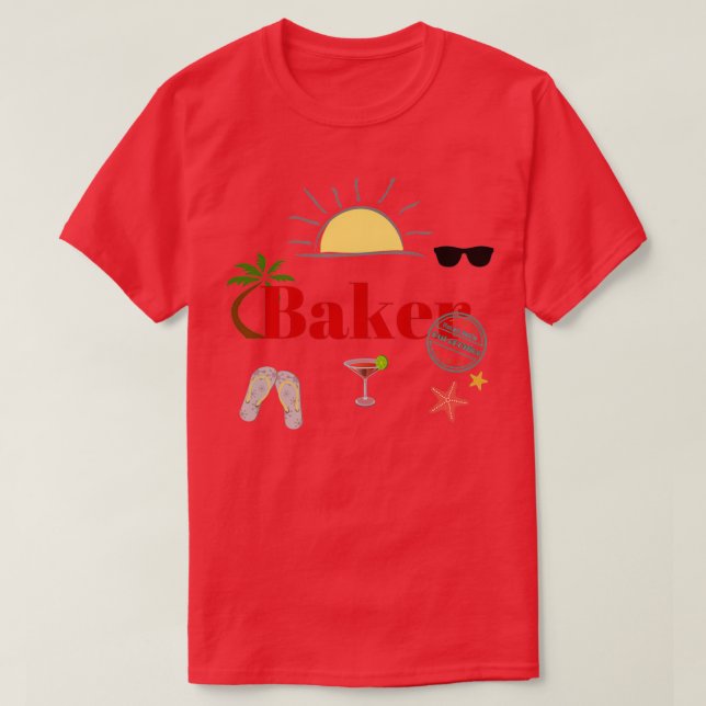 Bäcker im Urlaub T-Shirt (Design vorne)