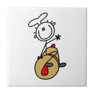 Bäcker mit Nudelholz Fliese
