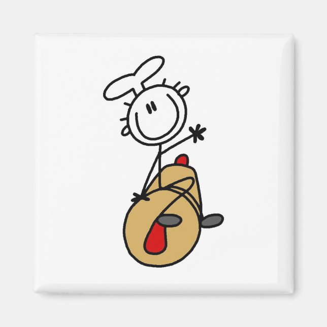 Bäcker mit Nudelholz Magnet (Vorne)