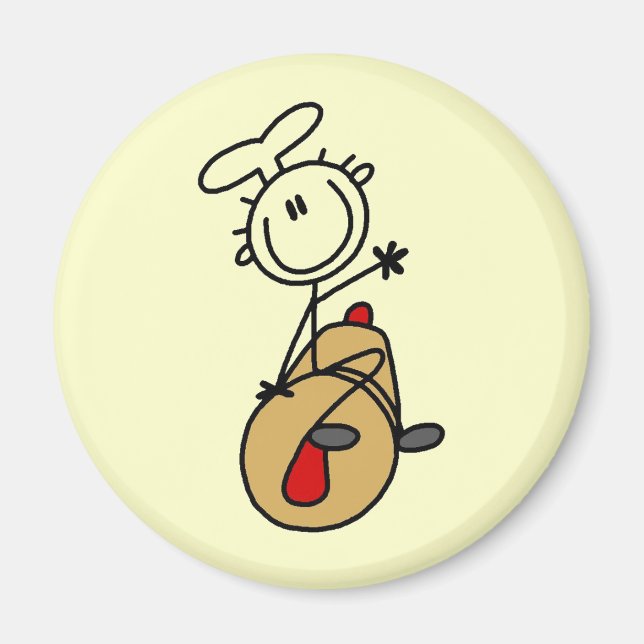 Bäcker mit Nudelholz Magnet (Vorne)