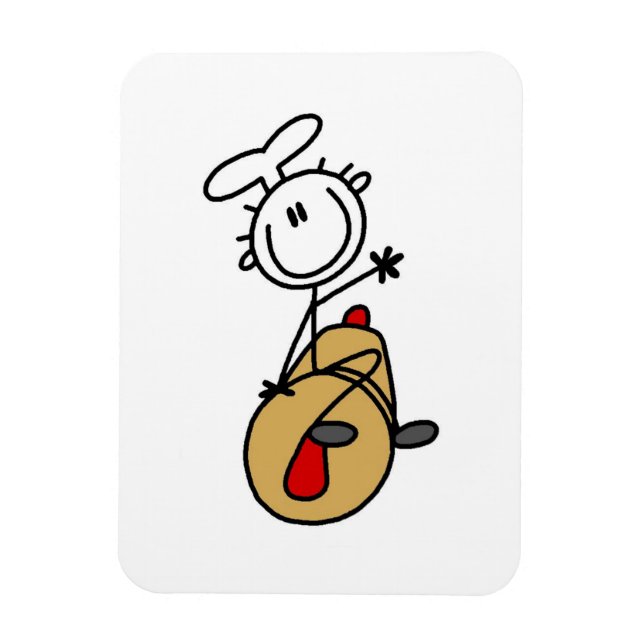 Bäcker mit Nudelholz Magnet (Vertikal)