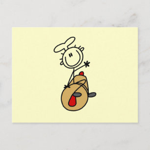 Bäcker mit Nudelholz Postkarte