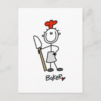 Bäcker mit Scraper-Hemden und Geschenken Postkarte