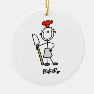 Bäcker mit Scraper Keramikornament