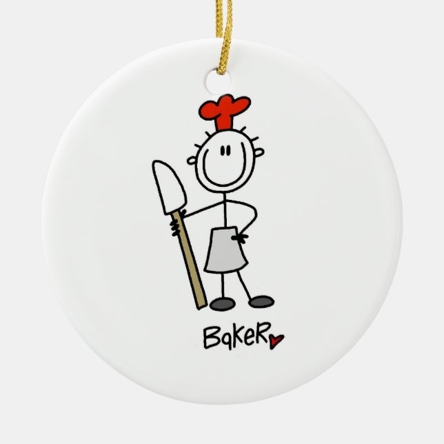 Bäcker mit Scraper Keramikornament (Vorne)