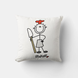 Bäcker mit Teigschaber Kissen
