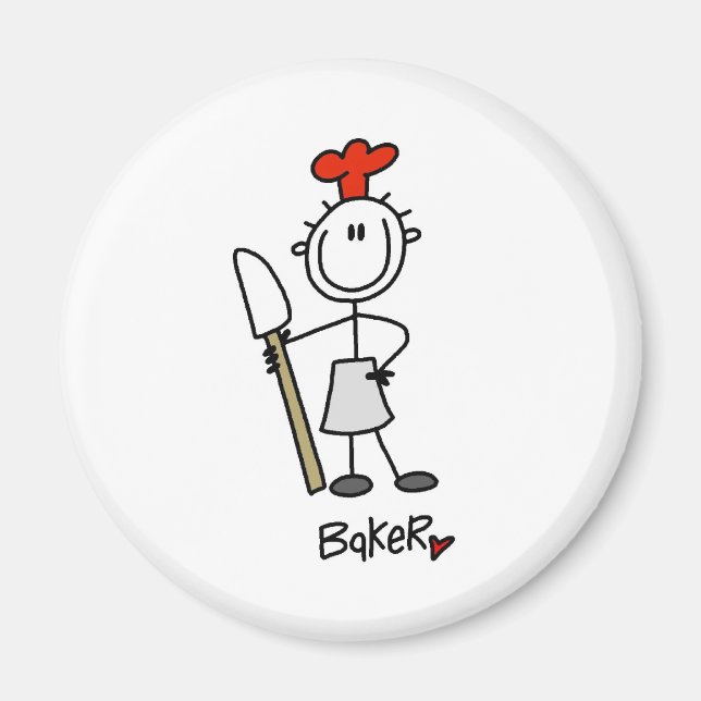 Bäcker mit Teigschaber Magnet (Vorne)