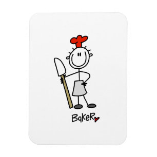 Bäcker mit Teigschaber Magnet