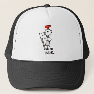 Bäcker mit Teigschaber T-Shirts und Geschenke Truckerkappe