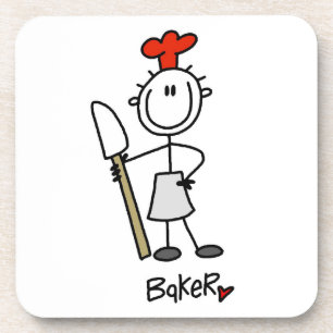 Bäcker mit Teigschaber Untersetzer