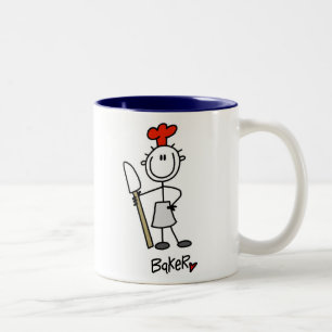 Bäcker mit Teigschaber Zweifarbige Tasse
