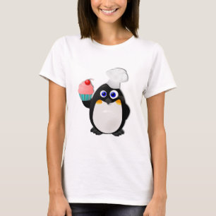 Bäcker-Pinguin mit kleinem Kuchen II T-Shirt