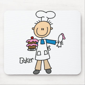 Bäcker-Strichmännchen Mousepad