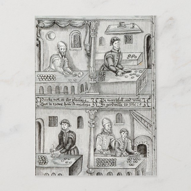 Bäcker von York A.D., 1595-96 Postkarte (Vorderseite)