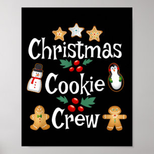 Bäcker Weihnachts-Cookie Crew Familienbackteam Ho Poster