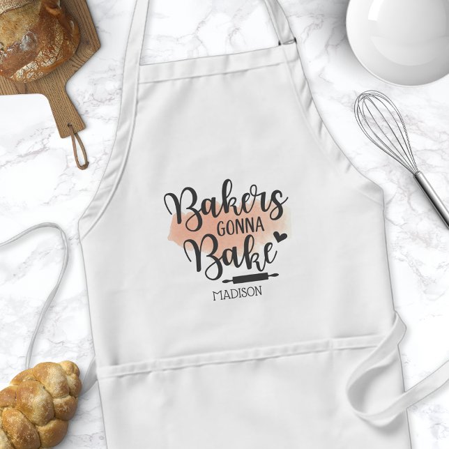 Bäcker werden backen Nudelholz Zitat Schürze (Von Creator hochgeladen)