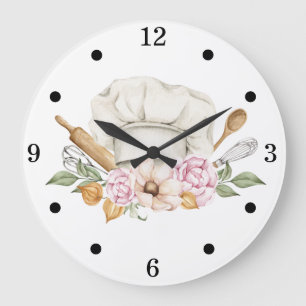 Bäcker Werkzeuge Utensitic Küche Große Wanduhr