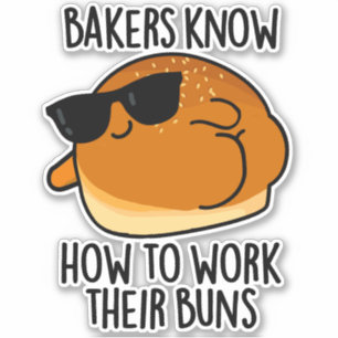 Bäcker wissen, wie sie ihre Brötchen backpuppen kö Aufkleber