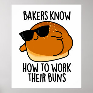 Bäcker wissen, wie sie ihre Brötchen backpuppen kö Poster