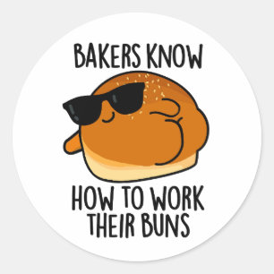 Bäcker wissen, wie sie ihre Brötchen backpuppen kö Runder Aufkleber