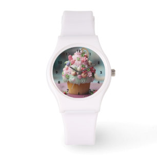 Bäckerchen-Cupcake-Uhr Armbanduhr